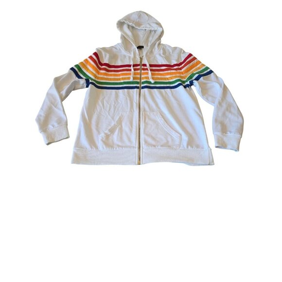 Coco + Carmen Tops - Coco + Carmen Hooded Sweatshirt With Six Stripes Unisex Size S/M